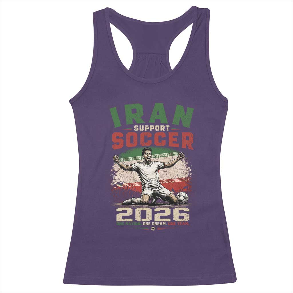 Iran Soccer Fan Gift Racerback Tank Top One Nation One Team One Dream TS12 Purple Print Your Wear