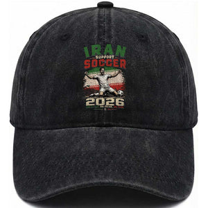 Iran Soccer Fan Gift Washed Cotton Baseball Cap One Nation One Team One Dream TS12 Print Your Wear