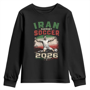 Iran Soccer Fan Gift Youth Sweatshirt One Nation One Team One Dream TS12 Black Print Your Wear