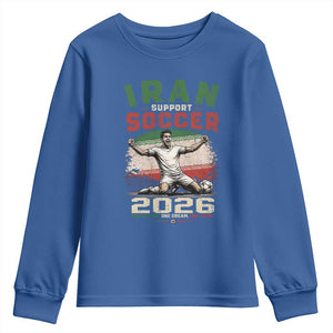 Iran Soccer Fan Gift Youth Sweatshirt One Nation One Team One Dream TS12 Royal Blue Print Your Wear
