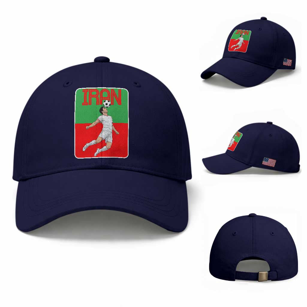 Iran Soccer Lover Baseball Cap Proud Persian Roots Gift TS12 Baseball Cap Universal Fit Dark Blue Print Your Wear
