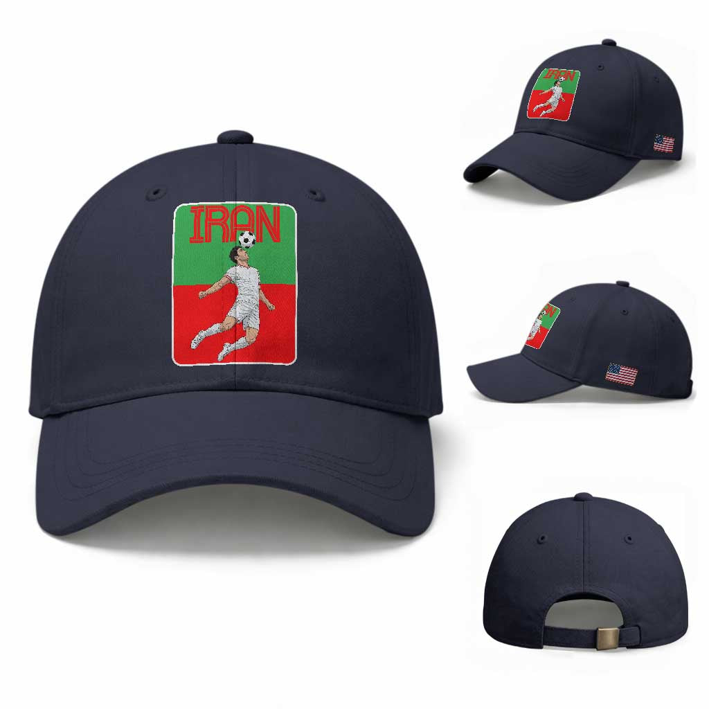 Iran Soccer Lover Baseball Cap Proud Persian Roots Gift TS12 Baseball Cap Universal Fit Navy Print Your Wear