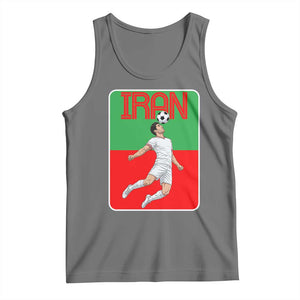 Iran Soccer Lover Tank Top Proud Persian Roots Gift TS12 Black Heather Print Your Wear