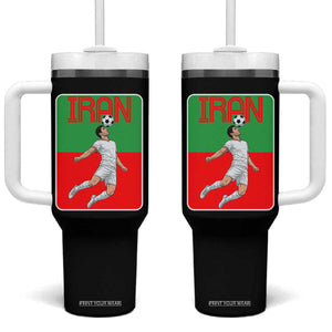 Iran Soccer Lover Tumbler With Handle Proud Persian Roots Gift TS12 One Size: 40 oz Black Print Your Wear