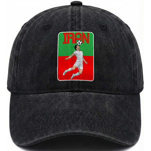 Iran Soccer Lover Washed Cotton Baseball Cap Proud Persian Roots Gift TS12 Print Your Wear