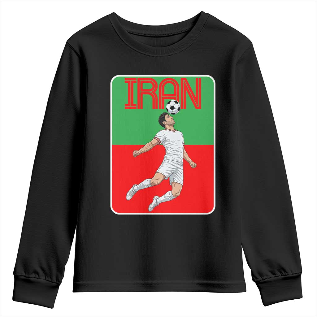 Iran Soccer Lover Youth Sweatshirt Proud Persian Roots Gift TS12 Black Print Your Wear
