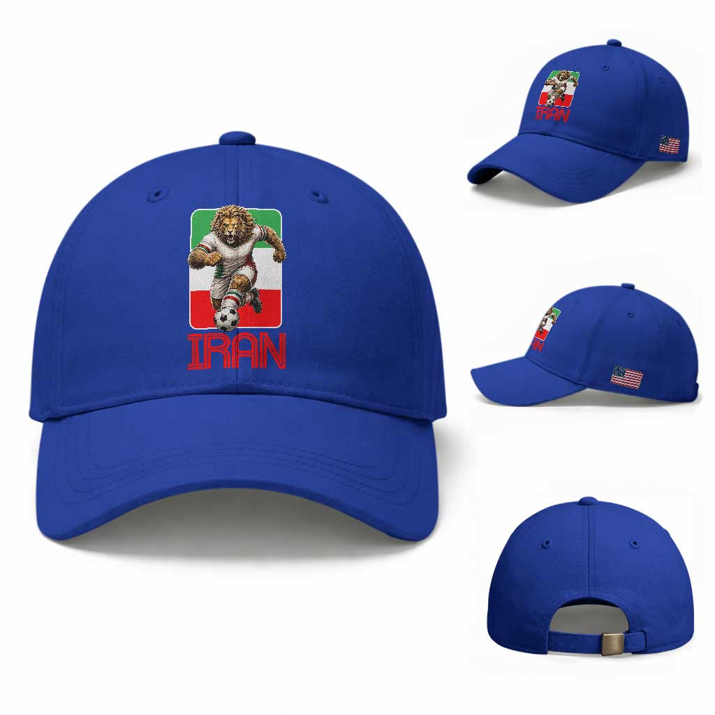 Persian Lions Soccer Fan Baseball Cap Proud Iranian Heritage Gift TS12 Baseball Cap Universal Fit Royal Blue Print Your Wear