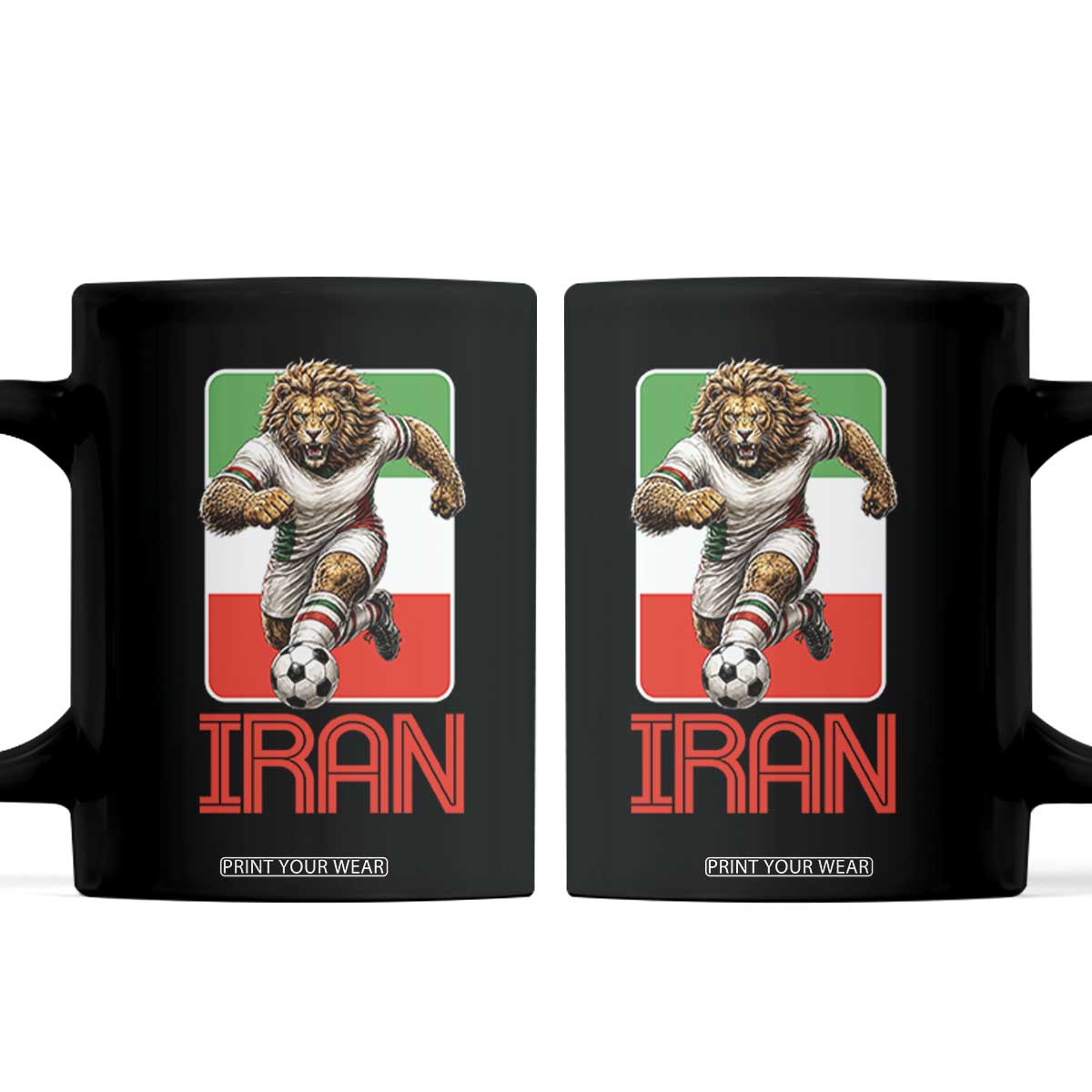 Persian Lions Soccer Fan Coffee Mug Proud Iranian Heritage Gift TS12 Black Print Your Wear