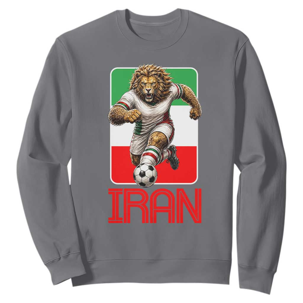 Persian Lions Soccer Fan Sweatshirt Proud Iranian Heritage Gift TS12 Charcoal Print Your Wear