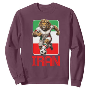 Persian Lions Soccer Fan Sweatshirt Proud Iranian Heritage Gift TS12 Maroon Print Your Wear