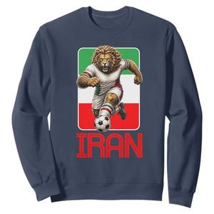 Persian Lions Soccer Fan Sweatshirt Proud Iranian Heritage Gift TS12 Navy Print Your Wear