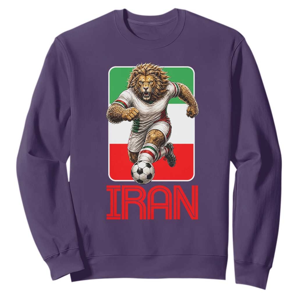 Persian Lions Soccer Fan Sweatshirt Proud Iranian Heritage Gift TS12 Purple Print Your Wear