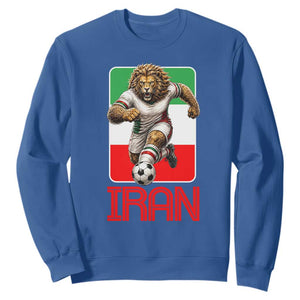 Persian Lions Soccer Fan Sweatshirt Proud Iranian Heritage Gift TS12 Royal Blue Print Your Wear