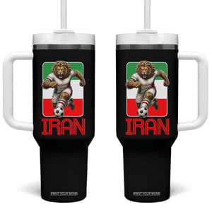 Persian Lions Soccer Fan Tumbler With Handle Proud Iranian Heritage Gift TS12 One Size: 40 oz Black Print Your Wear