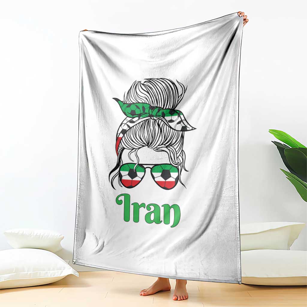 Persian Girl Power Soccer Fan Throw Blanket Team Iran Heritage Gift TS12 Print Your Wear