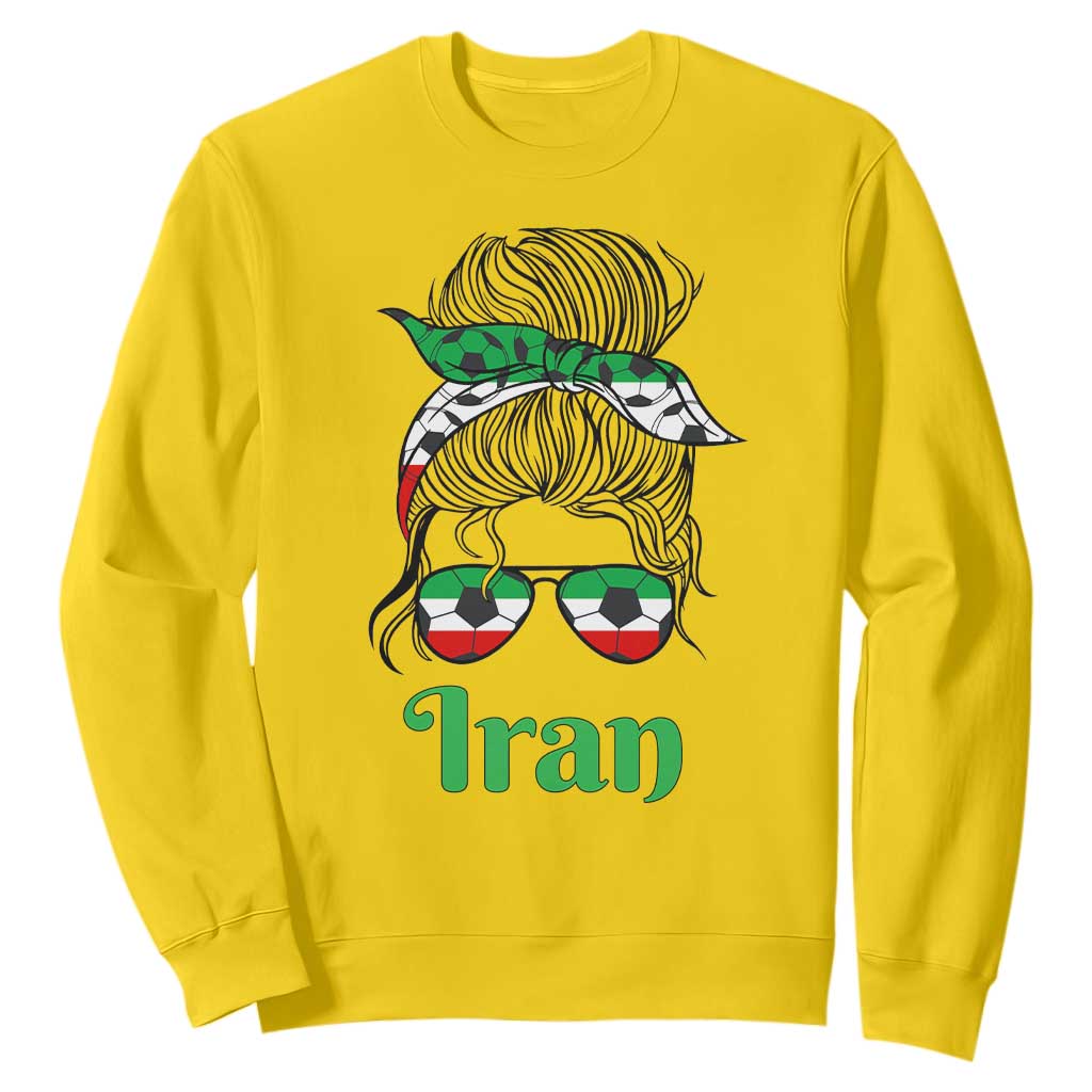 Persian Girl Power Soccer Fan Sweatshirt Team Iran Heritage Gift TS12 Daisy Print Your Wear