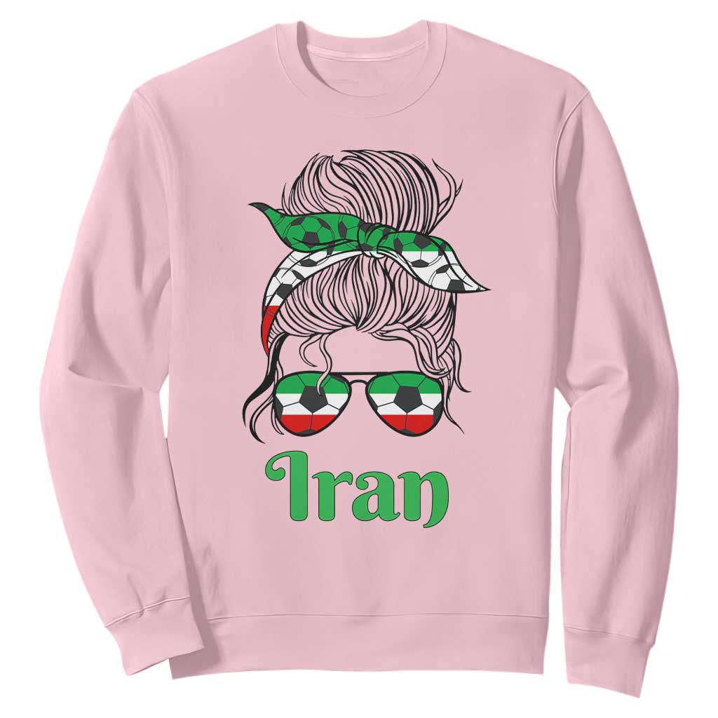 Persian Girl Power Soccer Fan Sweatshirt Team Iran Heritage Gift TS12 Light Pink Print Your Wear