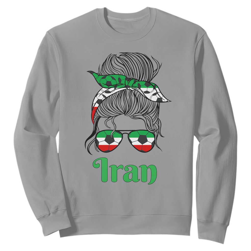 Persian Girl Power Soccer Fan Sweatshirt Team Iran Heritage Gift TS12 Sport Gray Print Your Wear