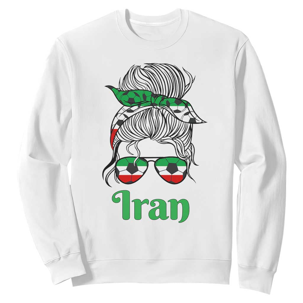 Persian Girl Power Soccer Fan Sweatshirt Team Iran Heritage Gift TS12 White Print Your Wear