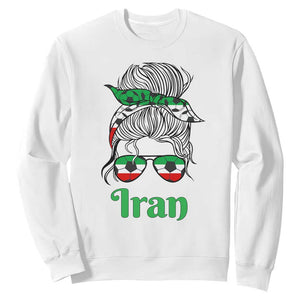 Persian Girl Power Soccer Fan Sweatshirt Team Iran Heritage Gift TS12 White Print Your Wear