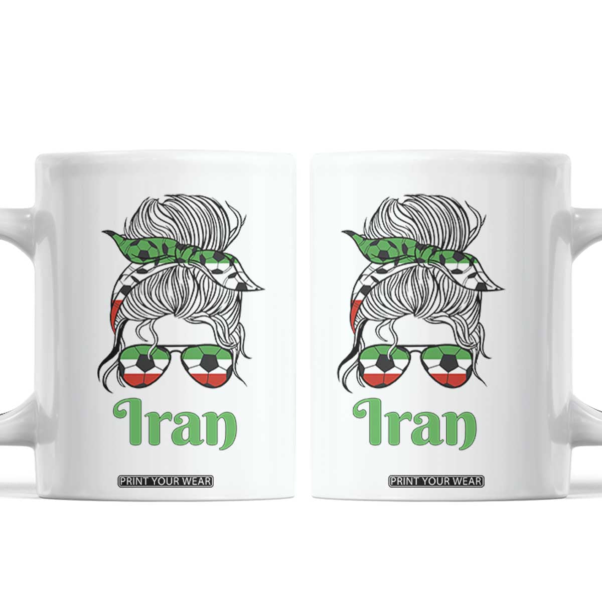 Persian Girl Power Soccer Fan Coffee Mug Team Iran Heritage Gift TS12 White Print Your Wear