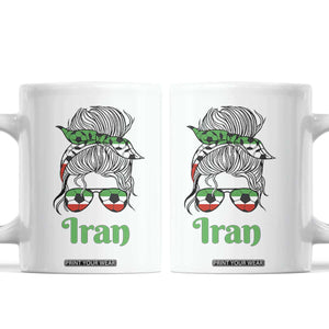 Persian Girl Power Soccer Fan Coffee Mug Team Iran Heritage Gift TS12 White Print Your Wear