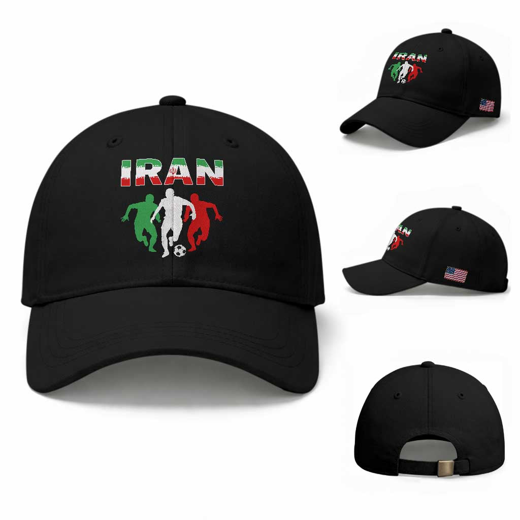 Supporting Iran Soccer Fan Baseball Cap Proud Persian Heritage Gift TS12 Baseball Cap Universal Fit Black Print Your Wear