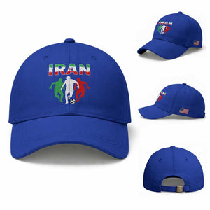 Supporting Iran Soccer Fan Baseball Cap Proud Persian Heritage Gift TS12 Baseball Cap Universal Fit Royal Blue Print Your Wear