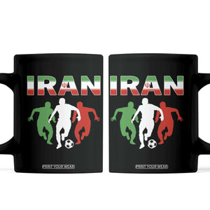 Supporting Iran Soccer Fan Coffee Mug Proud Persian Heritage Gift TS12 Black Print Your Wear