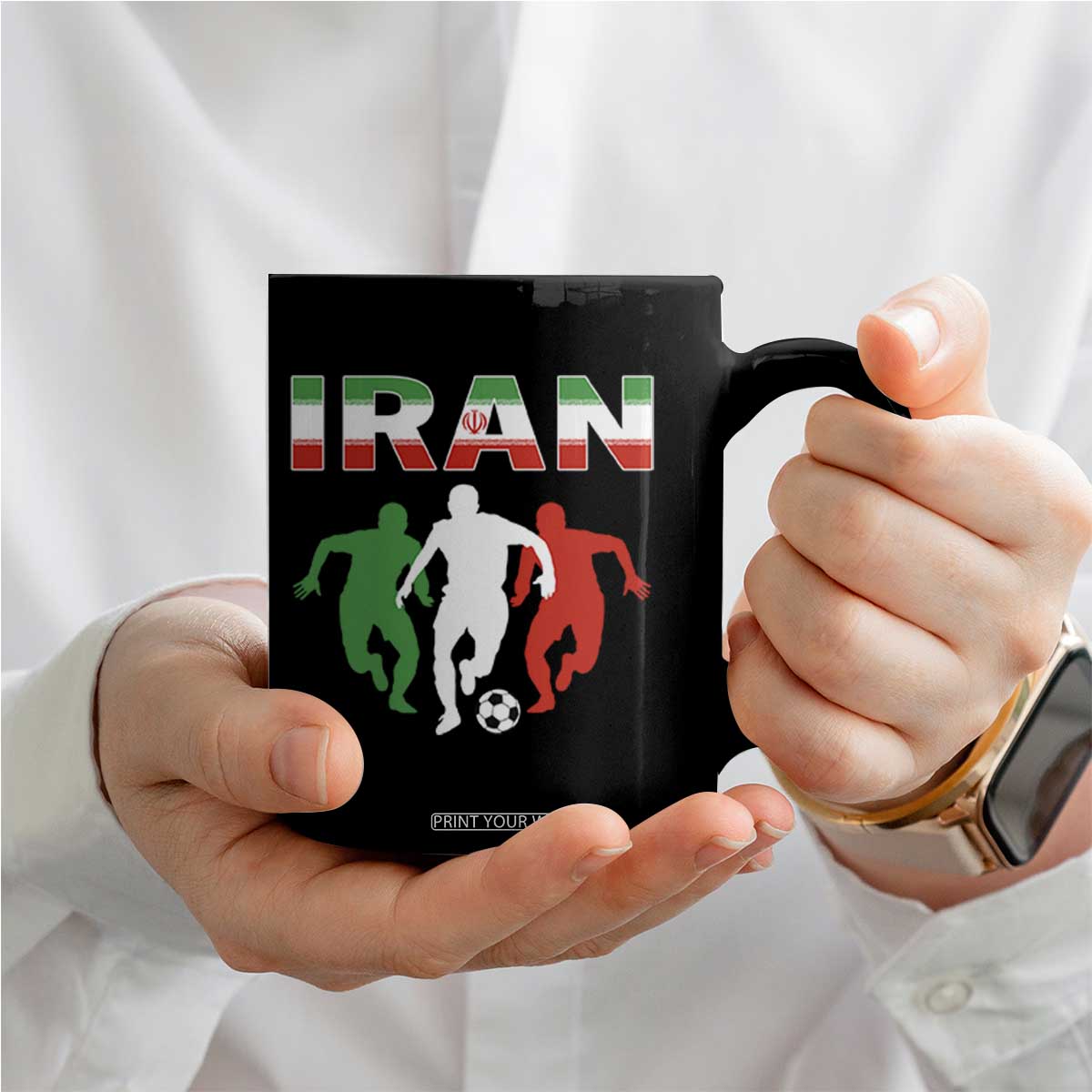 Supporting Iran Soccer Fan Coffee Mug Proud Persian Heritage Gift TS12 Print Your Wear