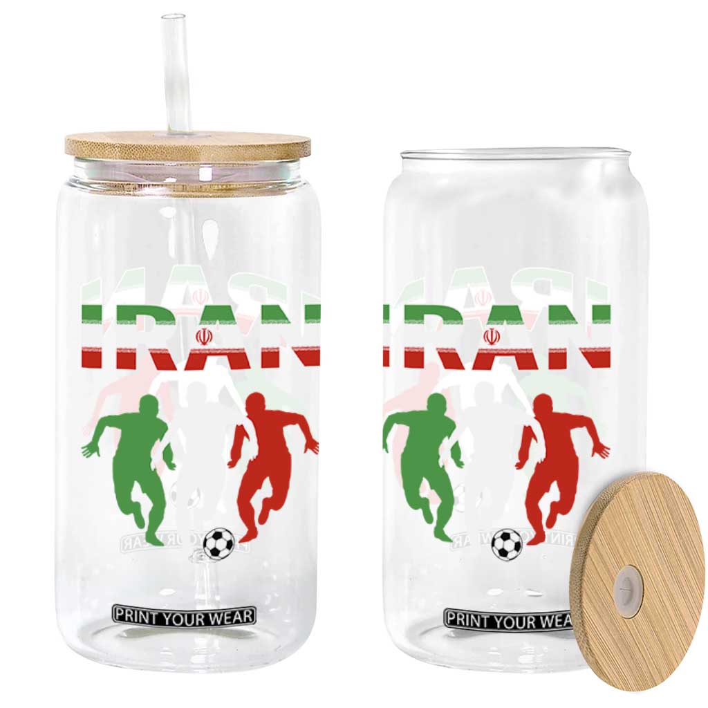 Supporting Iran Soccer Fan Glass Can Proud Persian Heritage Gift TS12 Print Your Wear