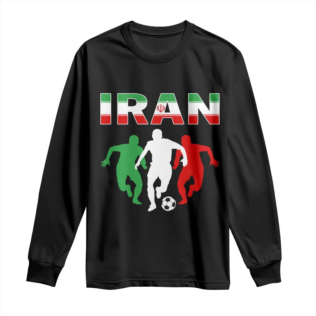 Supporting Iran Soccer Fan Long Sleeve Shirt Proud Persian Heritage Gift TS12 Black Print Your Wear