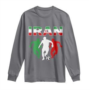 Supporting Iran Soccer Fan Long Sleeve Shirt Proud Persian Heritage Gift TS12 Charcoal Print Your Wear