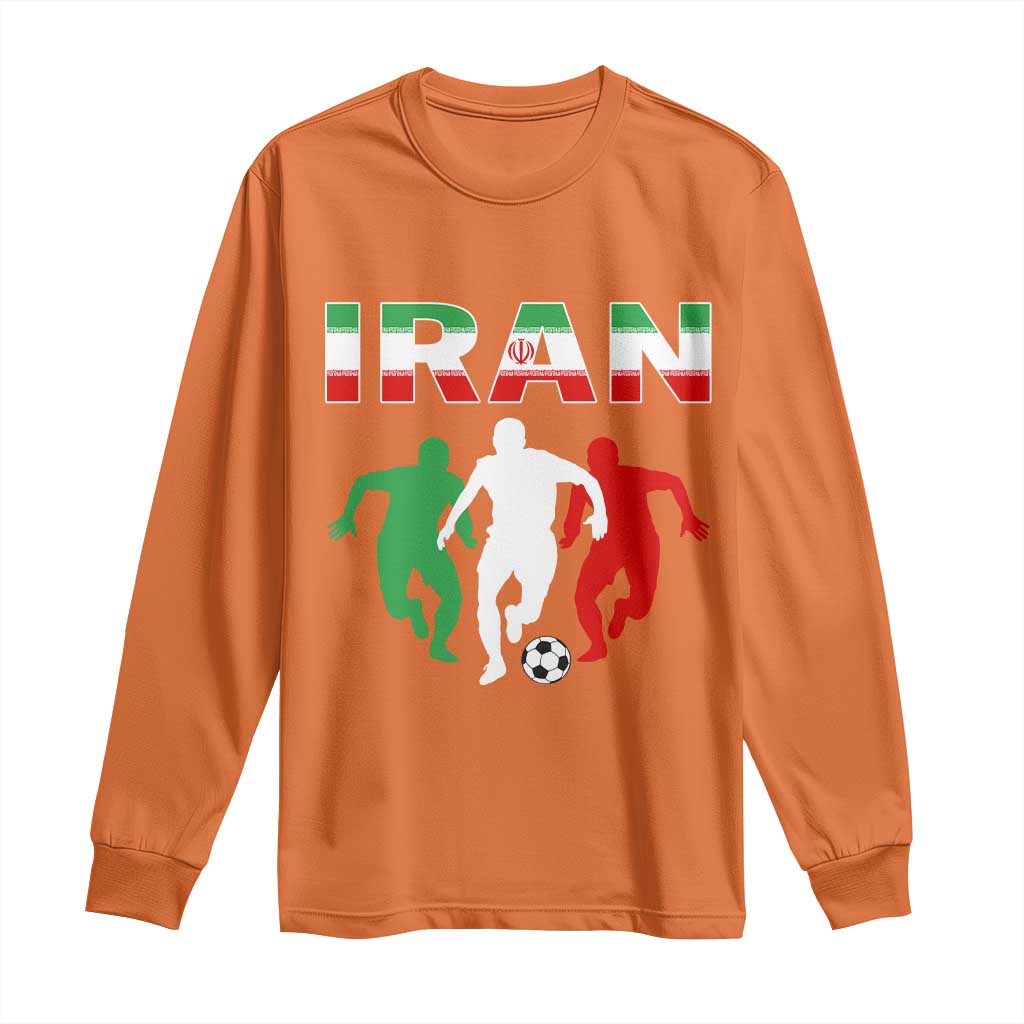Supporting Iran Soccer Fan Long Sleeve Shirt Proud Persian Heritage Gift TS12 Orange Print Your Wear