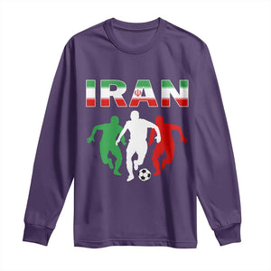 Supporting Iran Soccer Fan Long Sleeve Shirt Proud Persian Heritage Gift TS12 Purple Print Your Wear