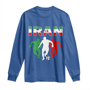 Supporting Iran Soccer Fan Long Sleeve Shirt Proud Persian Heritage Gift TS12 Royal Blue Print Your Wear