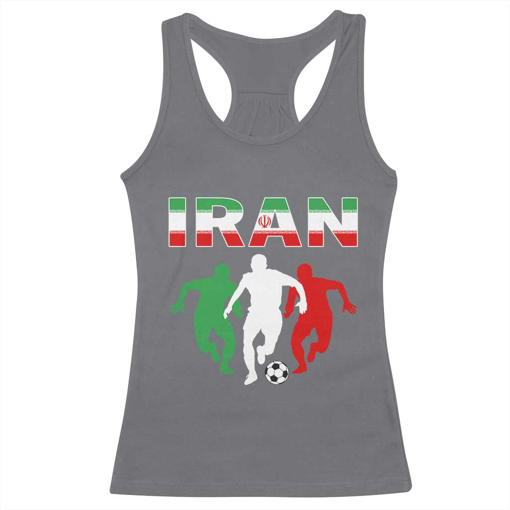 Supporting Iran Soccer Fan Racerback Tank Top Proud Persian Heritage Gift TS12 Charcoal Print Your Wear
