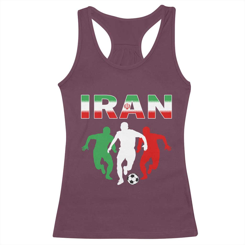 Supporting Iran Soccer Fan Racerback Tank Top Proud Persian Heritage Gift TS12 Maroon Print Your Wear