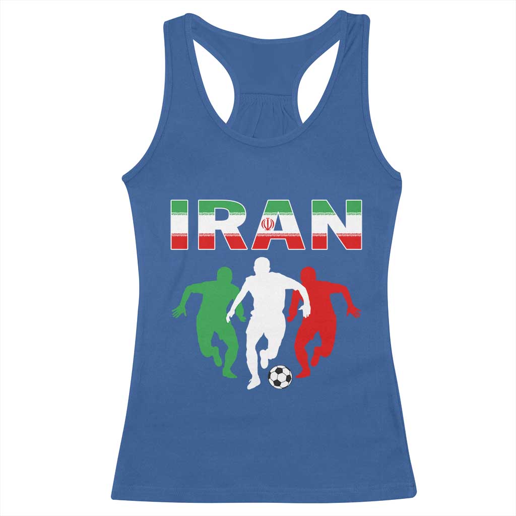 Supporting Iran Soccer Fan Racerback Tank Top Proud Persian Heritage Gift TS12 Royal Blue Print Your Wear
