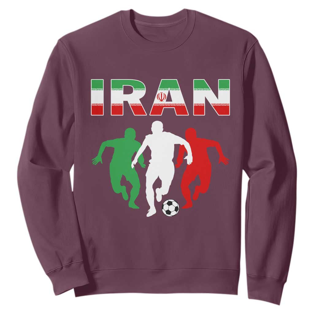 Supporting Iran Soccer Fan Sweatshirt Proud Persian Heritage Gift TS12 Maroon Print Your Wear
