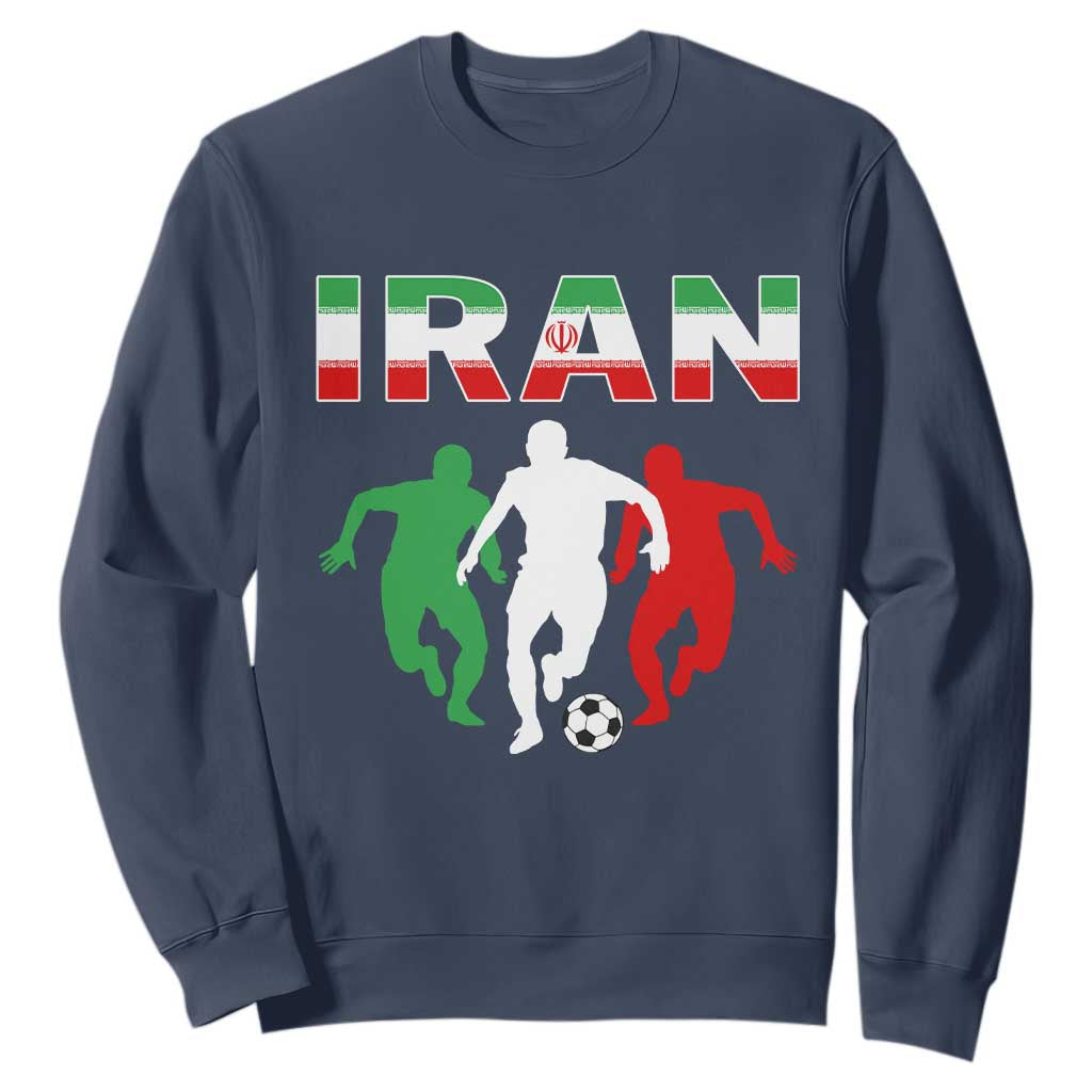 Supporting Iran Soccer Fan Sweatshirt Proud Persian Heritage Gift TS12 Navy Print Your Wear