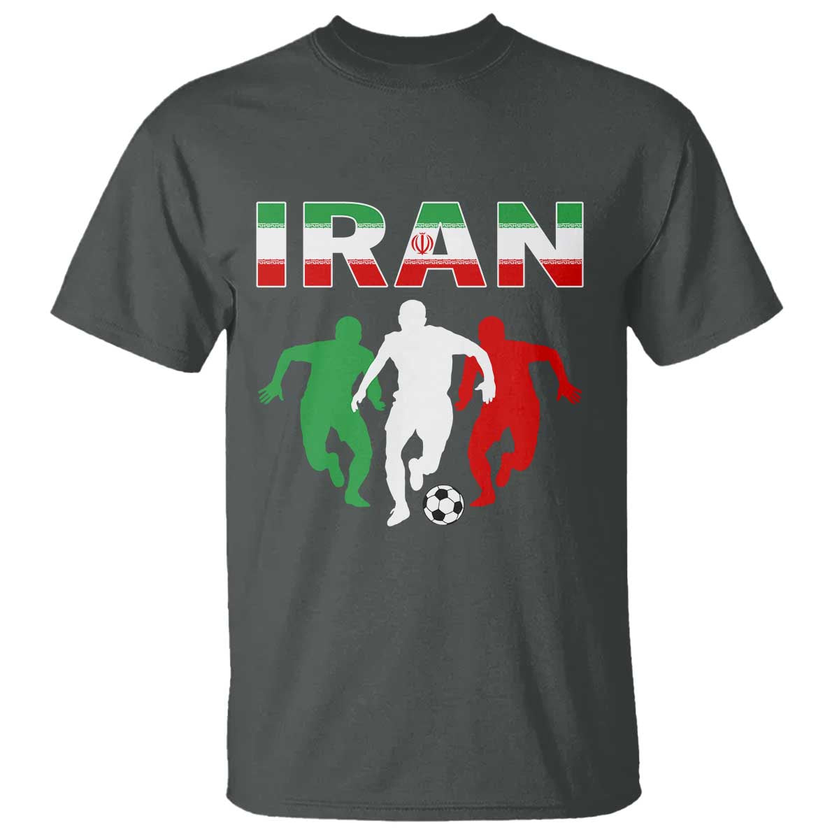 Supporting Iran Soccer Fan T Shirt Proud Persian Heritage Gift TS12 Dark Heather Print Your Wear
