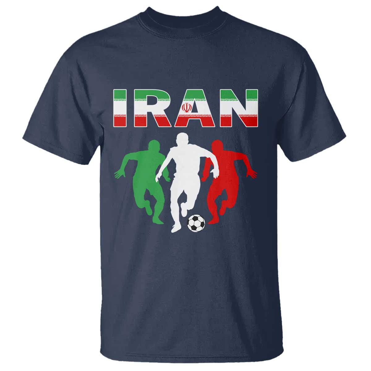 Supporting Iran Soccer Fan T Shirt Proud Persian Heritage Gift TS12 Navy Print Your Wear