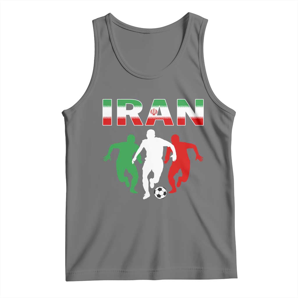 Supporting Iran Soccer Fan Tank Top Proud Persian Heritage Gift TS12 Black Heather Print Your Wear