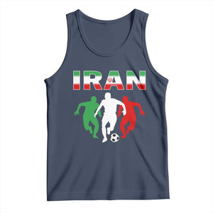 Supporting Iran Soccer Fan Tank Top Proud Persian Heritage Gift TS12 Navy Print Your Wear