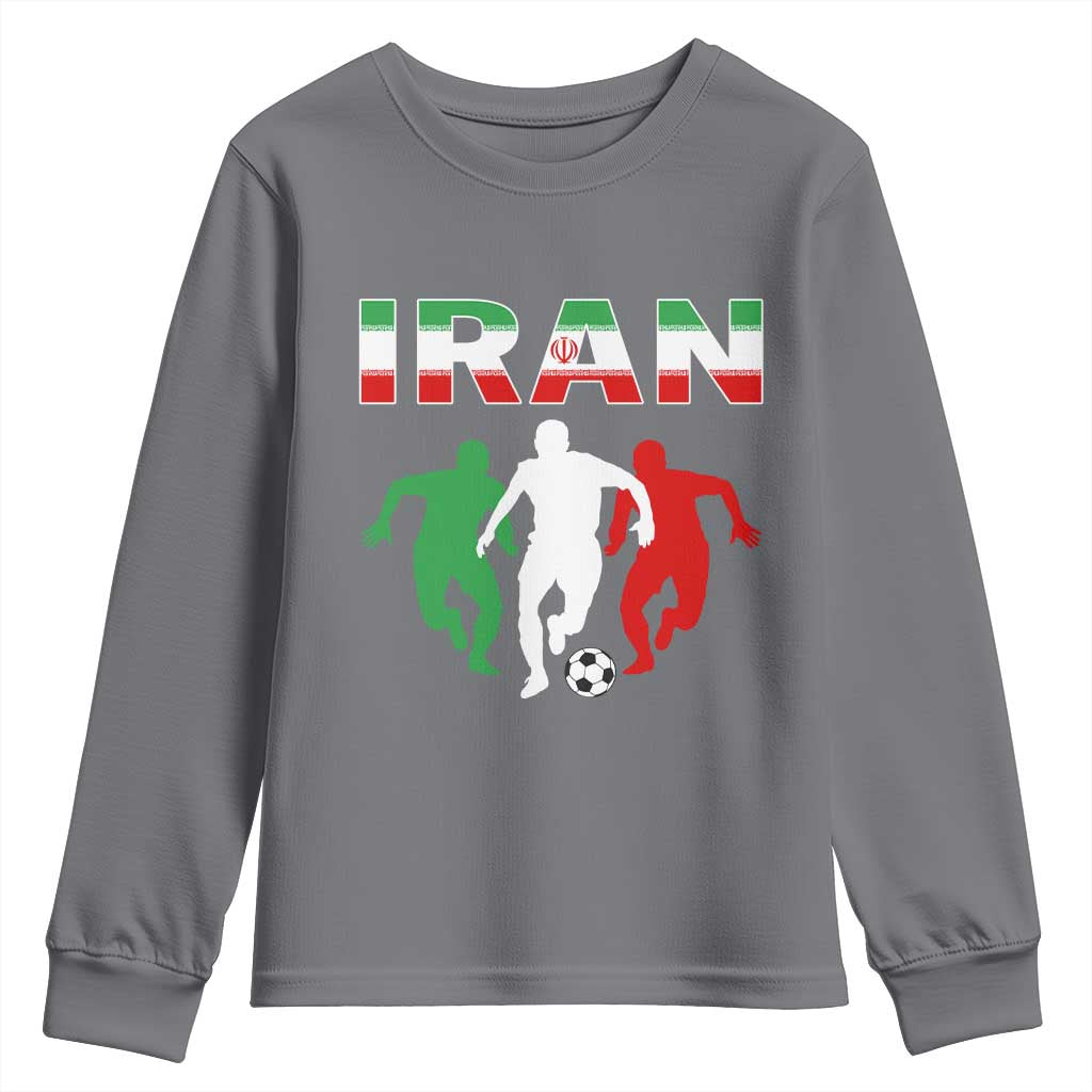 Supporting Iran Soccer Fan Youth Sweatshirt Proud Persian Heritage Gift TS12 Charcoal Print Your Wear