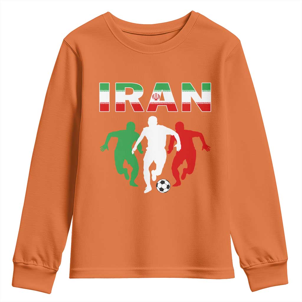 Supporting Iran Soccer Fan Youth Sweatshirt Proud Persian Heritage Gift TS12 Orange Print Your Wear