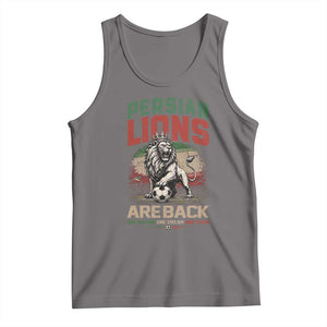 Proud Iran Soccer Fan Gift Tank Top Persian Lions Are Back TS12 Deep Heather Print Your Wear