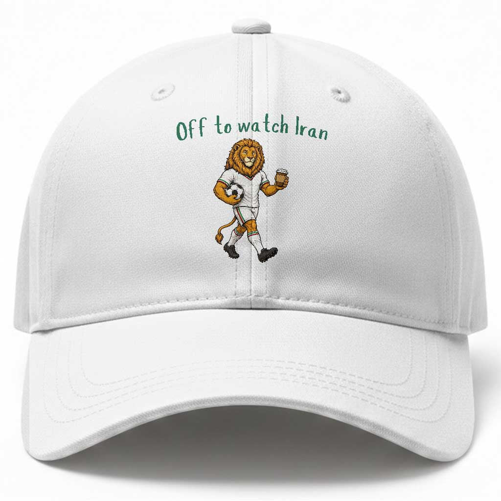 Funny Persian Lion Soccer Fan Gift Baseball Cap Off To Watch Iran TS12 Print Your Wear