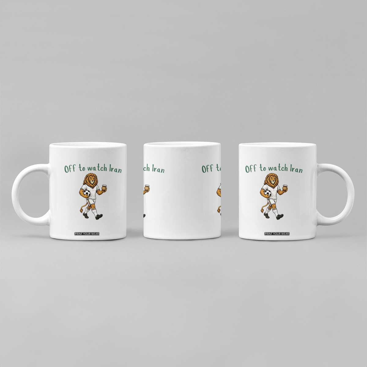 Funny Persian Lion Soccer Fan Gift Coffee Mug Off To Watch Iran TS12 Print Your Wear
